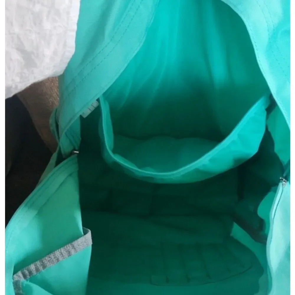 Green Eastport backpack 4 book capacity Laptop sleeve Water bottle pockets NWT